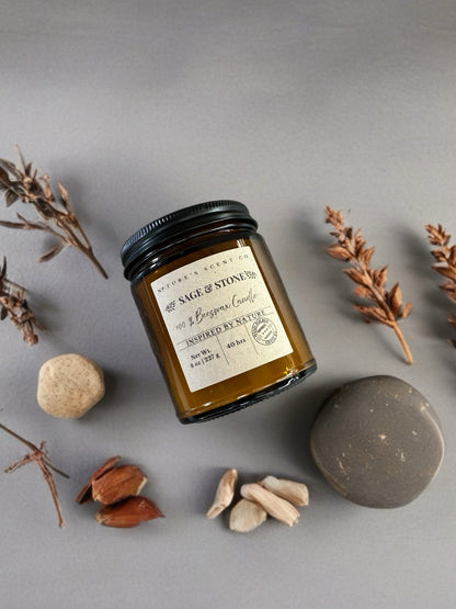 Sage & Stone Beeswax Candle