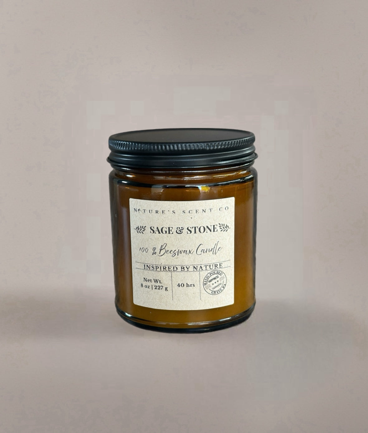 Sage & Stone Beeswax Candle