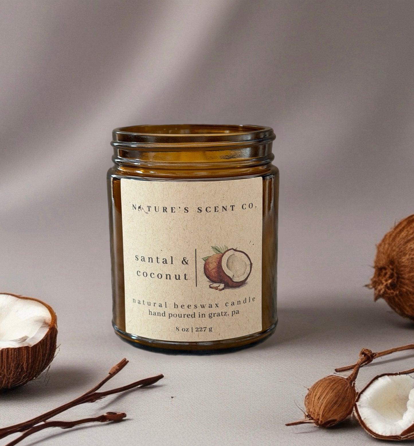 Santal & Coconut Beeswax Candle