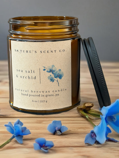 Sea Salt & Orchid Beeswax Candle