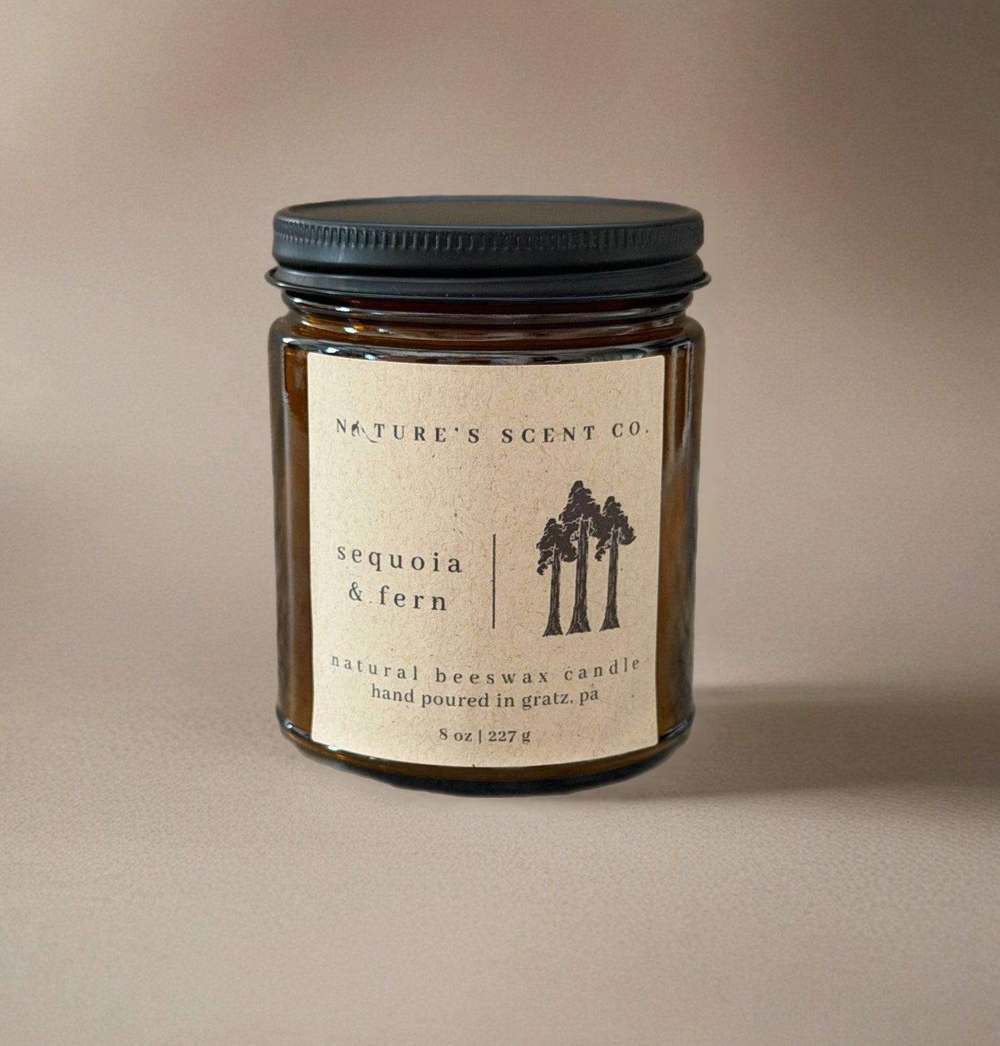 Sequoia & Fern Beeswax Candle