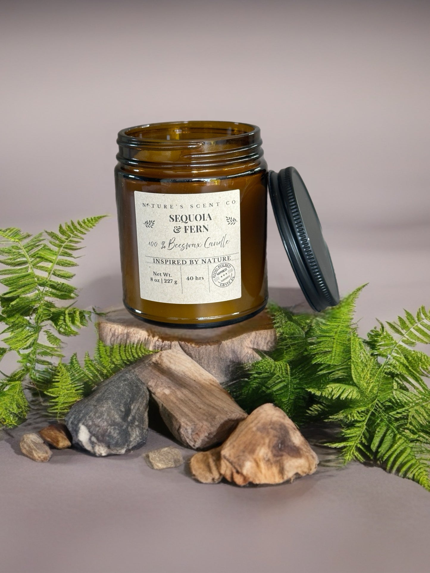 Sequoia & Fern Beeswax Candle