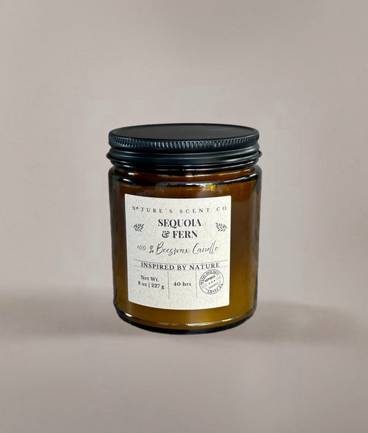 Sequoia & Fern Beeswax Candle