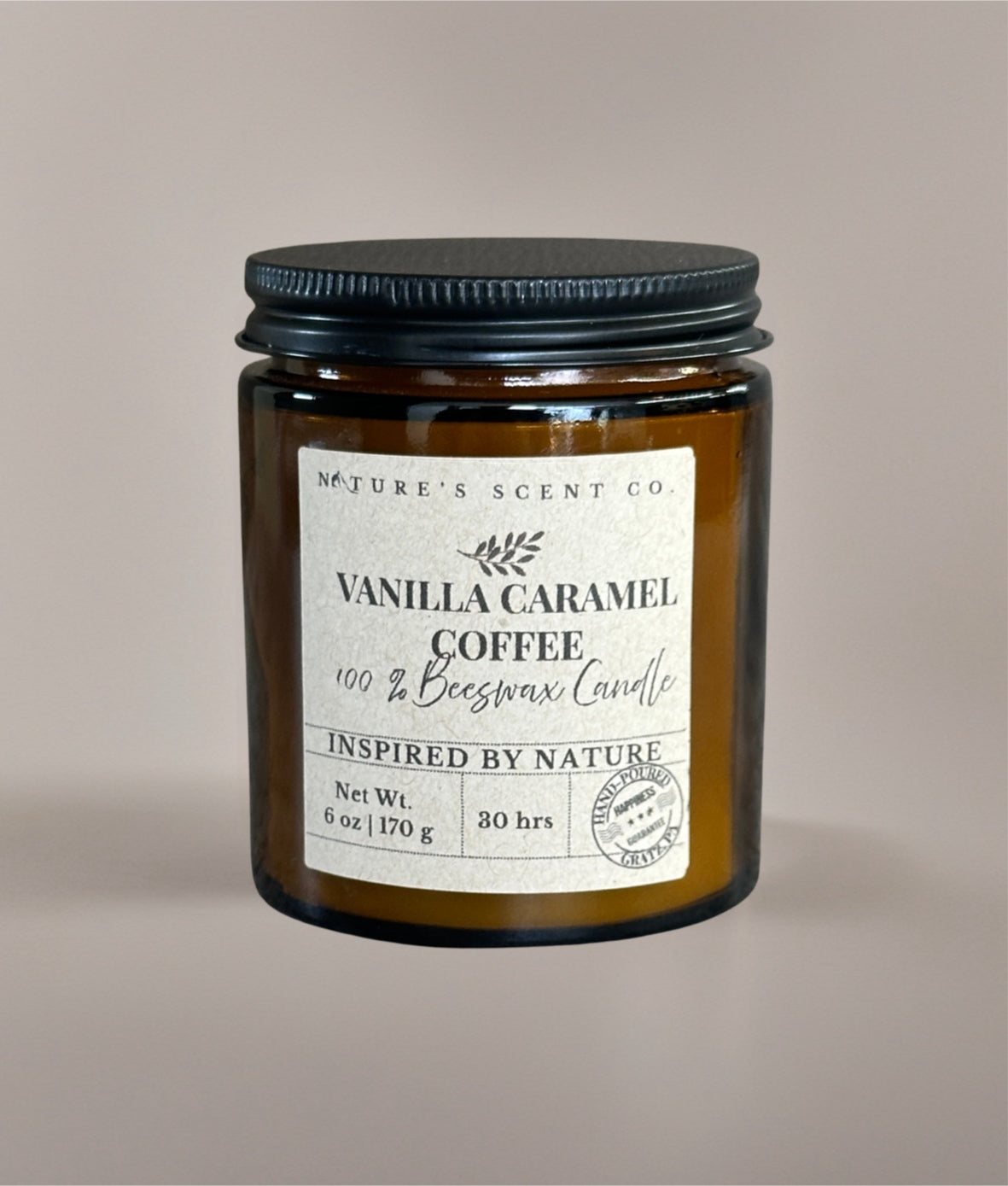 Vanilla Caramel Coffee Beeswax Candle