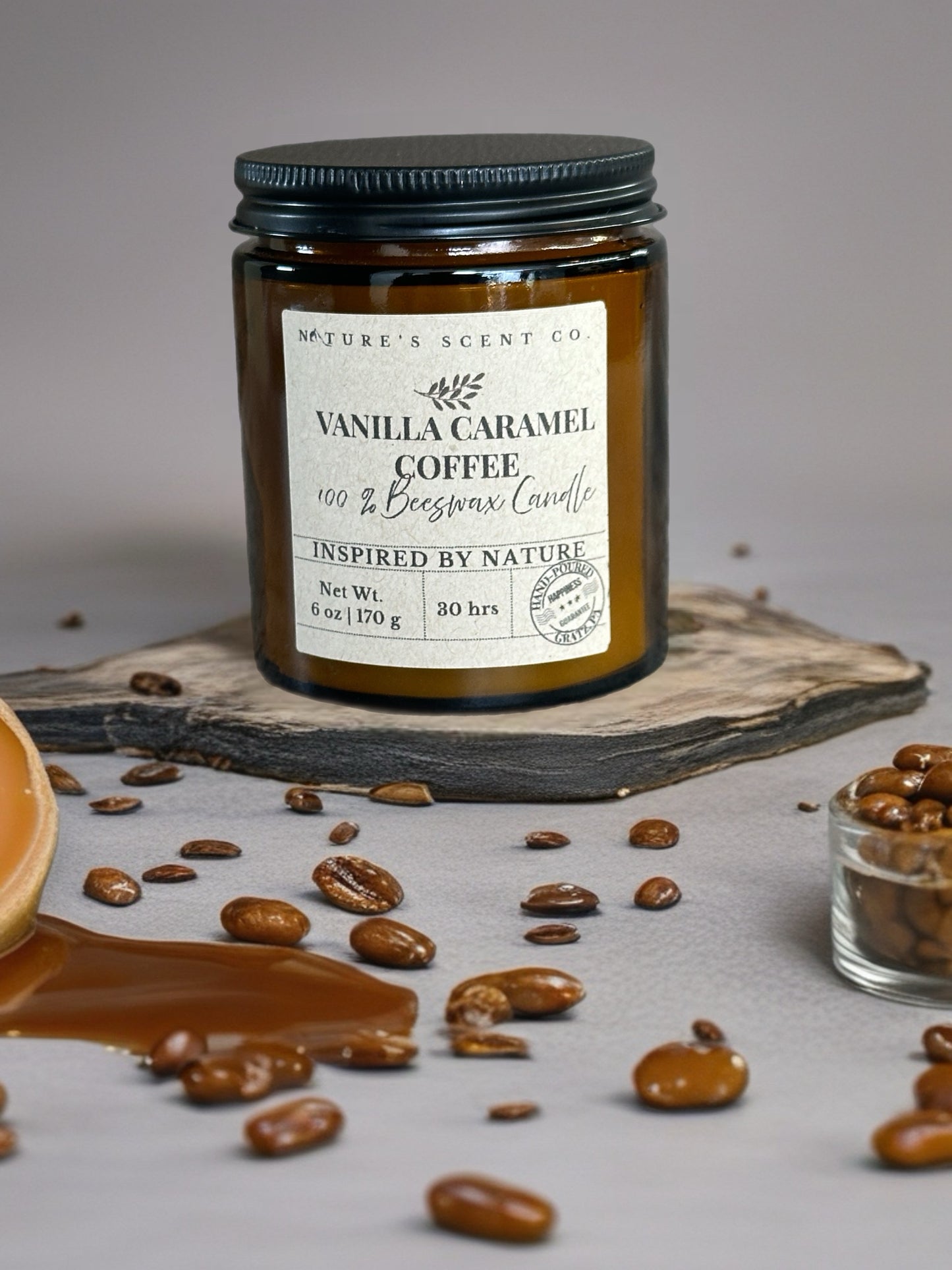 Vanilla Caramel Coffee Beeswax Candle