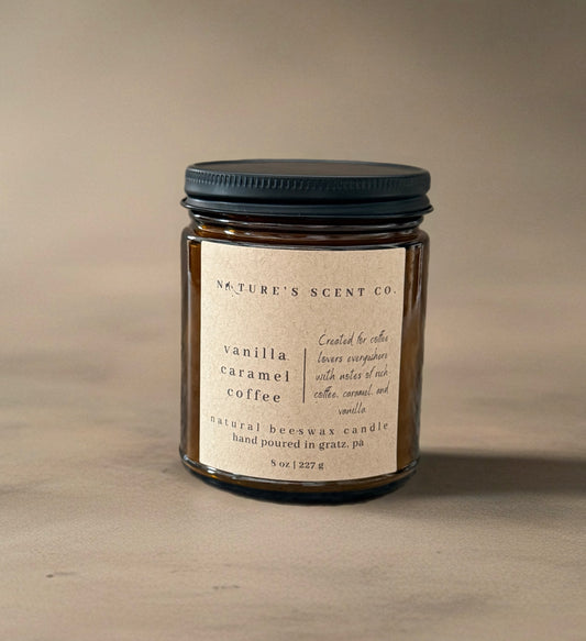 Vanilla Caramel Coffee Beeswax Candle