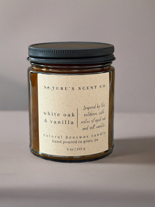 White Oak & Vanilla Beeswax Candle