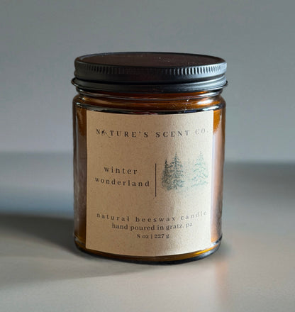 Winter Wonderland Beeswax Candle — Cranberry, Warm Spice, Praline & Vanilla