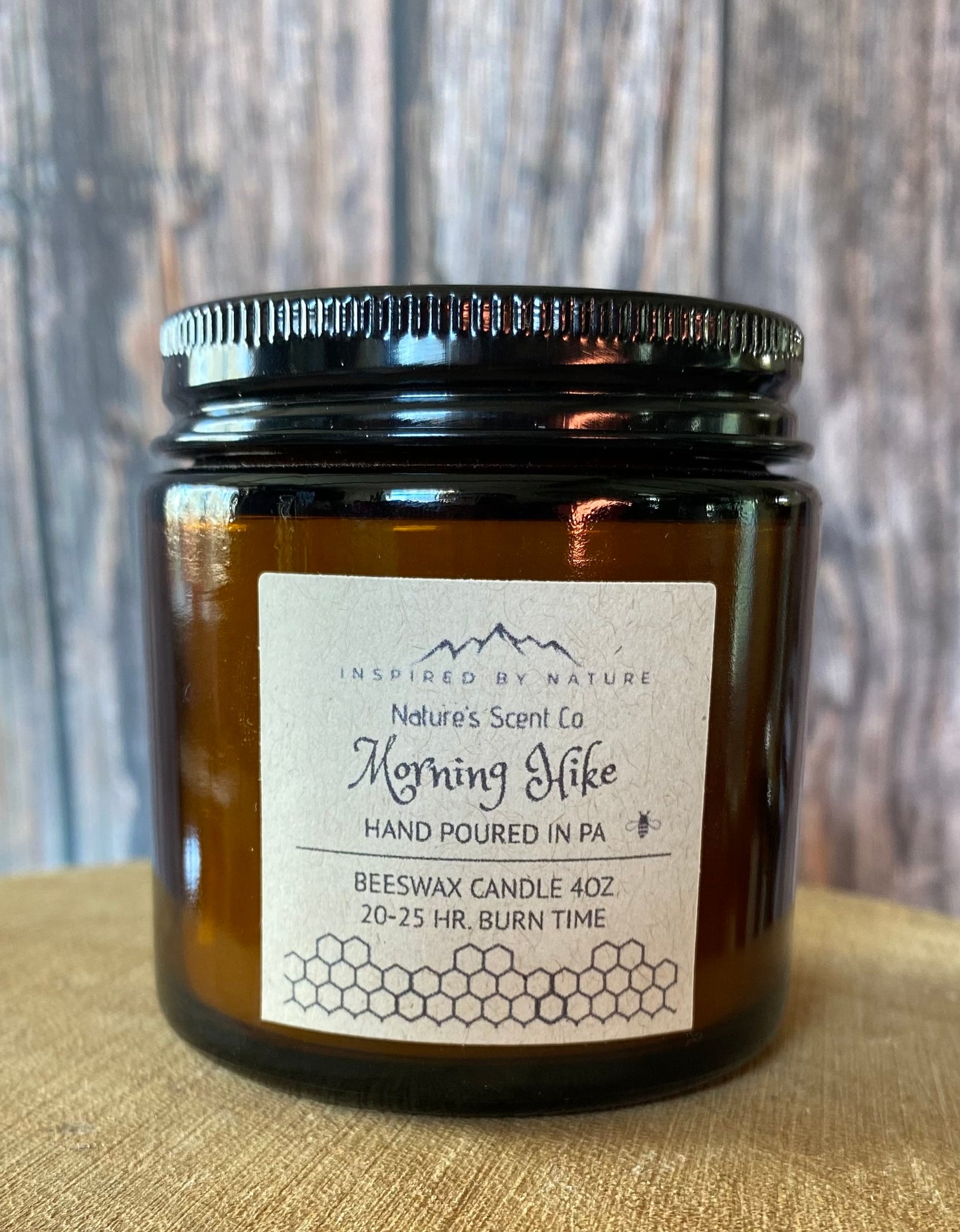 Morning Hike Jelly Jar Beeswax Candle